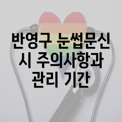 반영구 눈썹문신 시 주의사항과 관리 기간