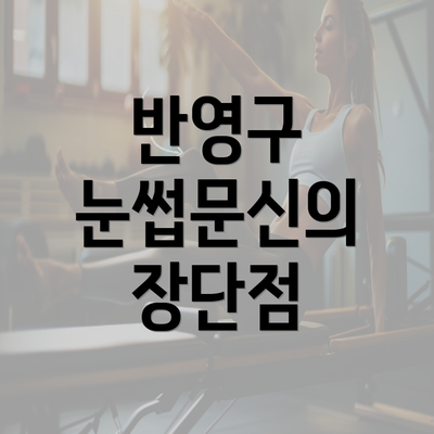 반영구 눈썹문신의 장단점