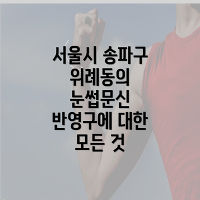 서울시 송파구 위례동의 눈썹문신 반영구에 대한 모든 것