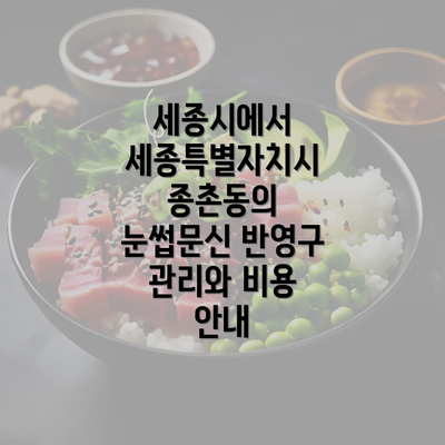 세종시에서 세종특별자치시 종촌동의 눈썹문신 반영구 관리와 비용 안내