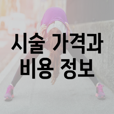 시술 가격과 비용 정보