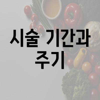 시술 기간과 주기