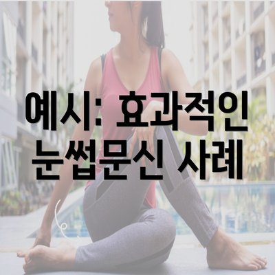 예시: 효과적인 눈썹문신 사례