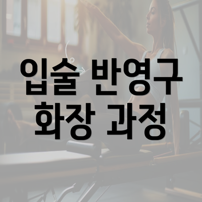 입술 반영구 화장 과정