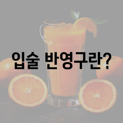 입술 반영구란?