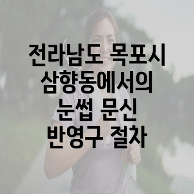 전라남도 목포시 삼향동에서의 눈썹 문신 반영구 절차