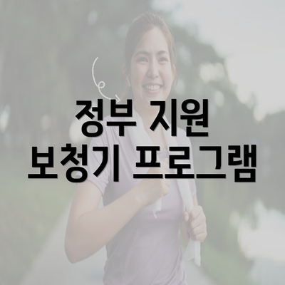 정부 지원 보청기 프로그램