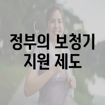 정부의 보청기 지원 제도