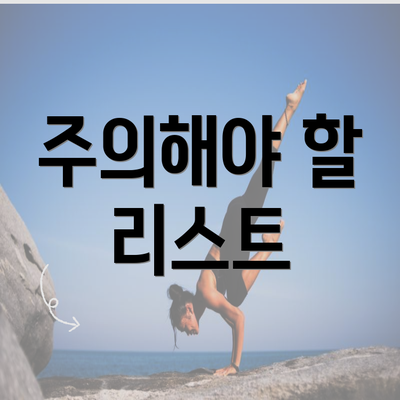 주의해야 할 리스트