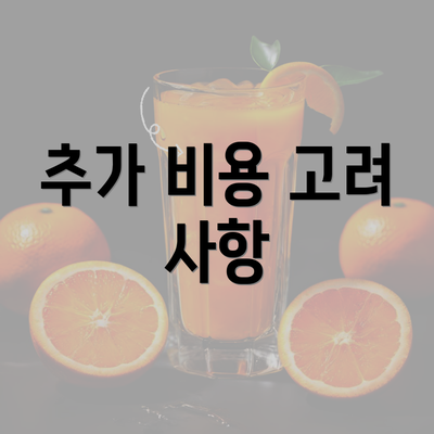 추가 비용 고려 사항