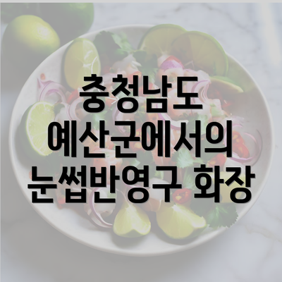 충청남도 예산군에서의 눈썹반영구 화장