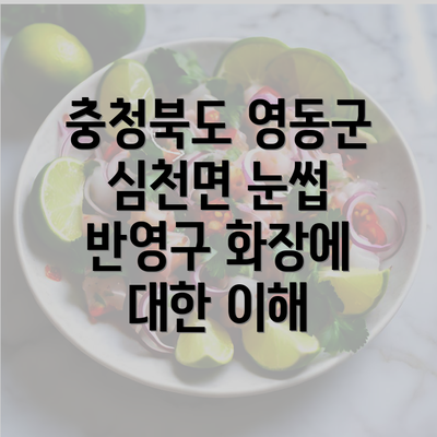 충청북도 영동군 심천면 눈썹 반영구 화장에 대한 이해