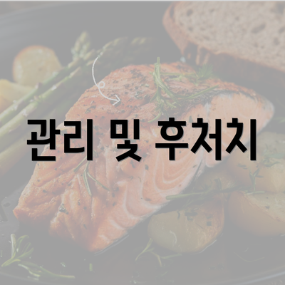 관리 및 후처치