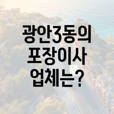 광안3동의 포장이사 업체는?