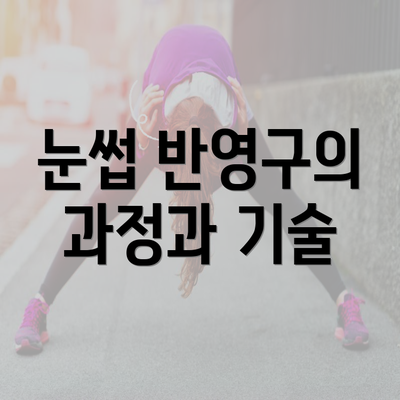 눈썹 반영구의 과정과 기술