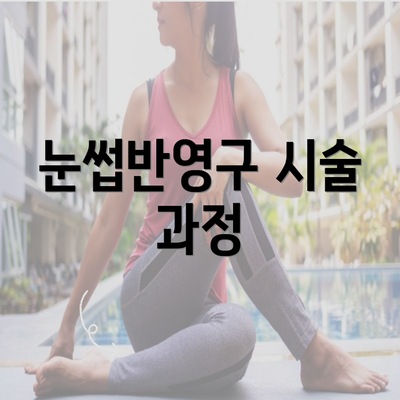 눈썹반영구 시술 과정