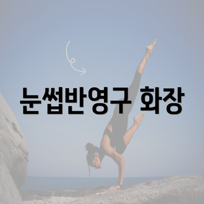 눈썹반영구 화장