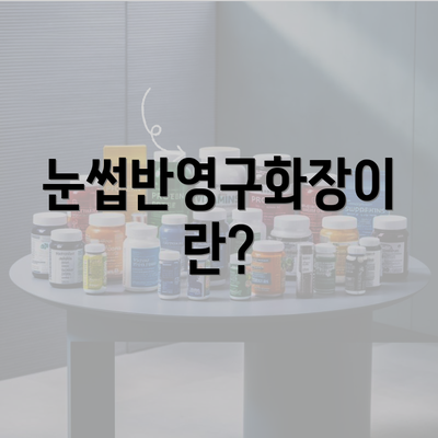 눈썹반영구화장이란?