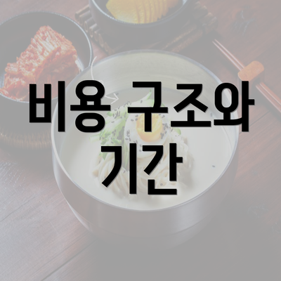 비용 구조와 기간