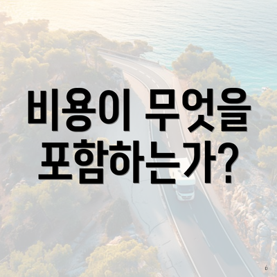 비용이 무엇을 포함하는가?