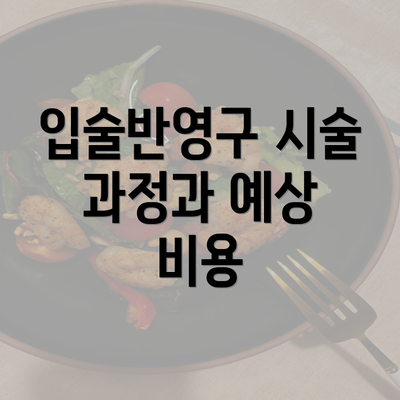 입술반영구 시술 과정과 예상 비용