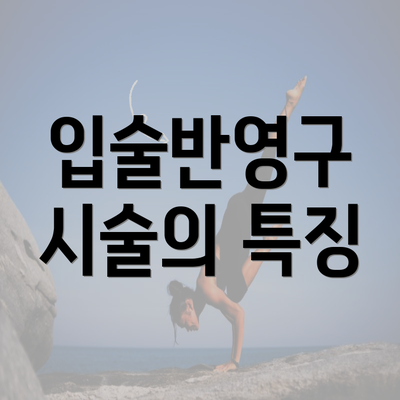 입술반영구 시술의 특징