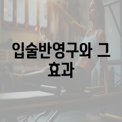 입술반영구와 그 효과