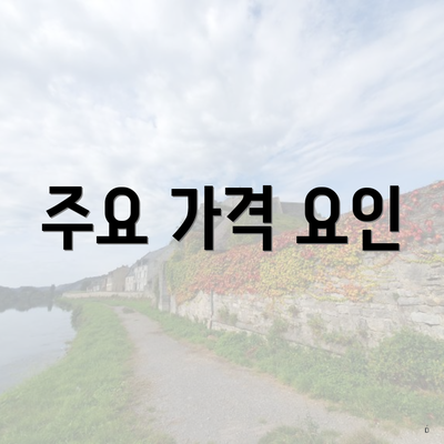 주요 가격 요인