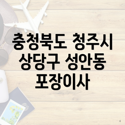 충청북도 청주시 상당구 성안동 포장이사