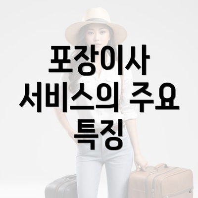 포장이사 서비스의 주요 특징