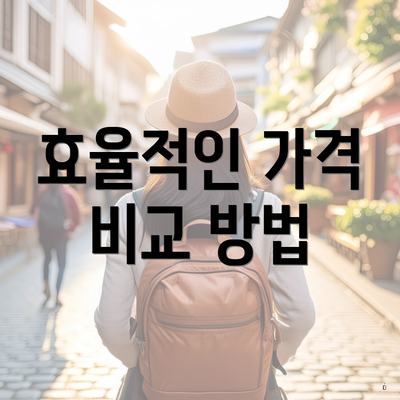 효율적인 가격 비교 방법